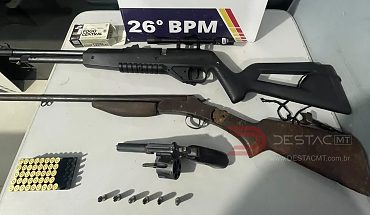Homem é preso após ameaçar esposa com revólver durante briga por ciúmes em Nova Mutum/MT