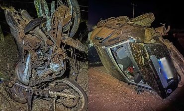 Batida entre carro e moto deixa três mortos, incluindo uma grávida, na MT-240
