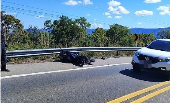 Motociclista não resiste após perder controle da moto no Portão do Inferno na MT-251