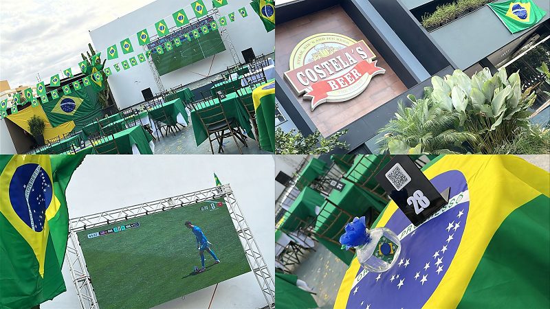 Costela´s Beer, Chopp Brahma e você hoje no Jogo do Brasil x Escócia