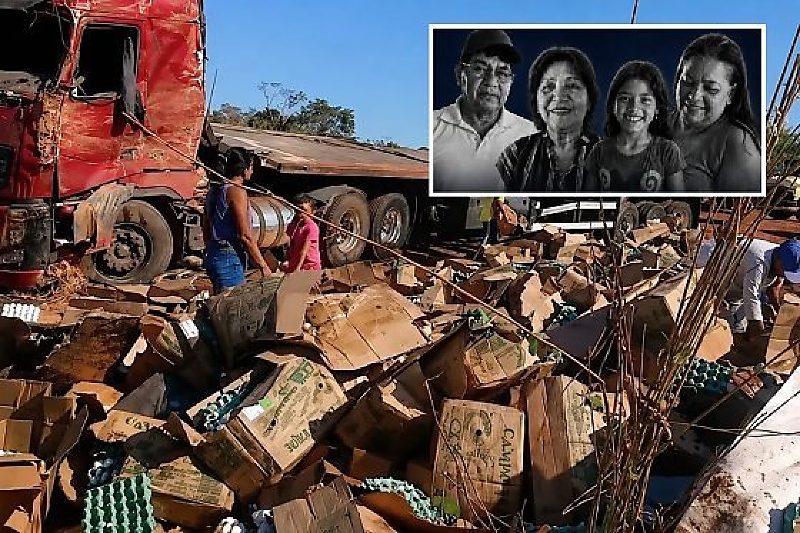 Família indígena morre após caminhonete ser atingida por carreta na BR-070 em MT