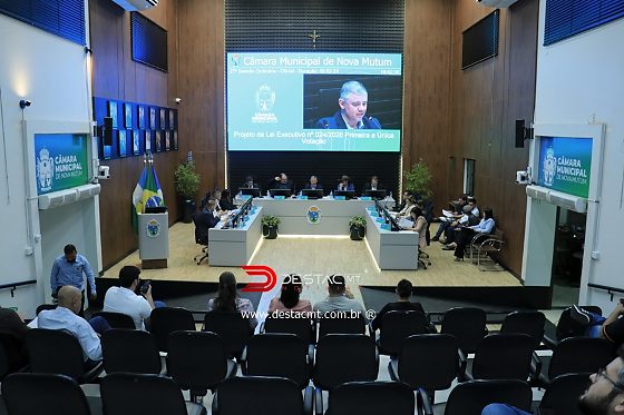 Sessão da Câmara de Nova Mutum/MT será nesta terça-feira (15) e terá Refis em pauta