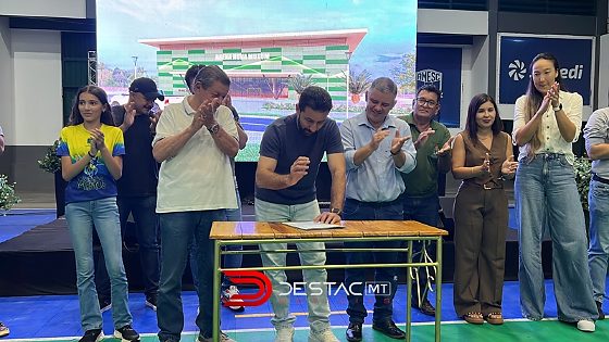 Nova Mutum assina ordem de serviço para nova Arena Poliesportiva e anuncia construção de estádio em Nova Mutum/MT