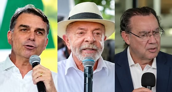 Quaest em MT: Flávio Bolsonaro, 50%; Lula, 25%; Augusto Cury, 5%; Ronaldo Caiado, 4%; Renan Santos, 1%; Romeu Zema, 1%