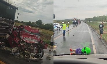 Grave acidente deixa dois mortos na BR-163 entre Nobres e Rosário Oeste;veja vídeo