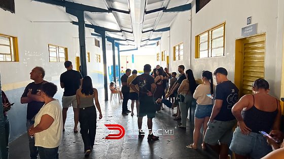 Eleições 2026 seguem tranquilas em Nova Mutum e eleitores formam filas nas primeiras horas de votação