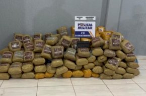 Homem é preso com 202 kg de skunk escondidos em caminhão carregado com milho em MT