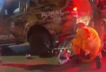 Colisão entre motocicleta e viatura da PM deixa motociclista ferido em Nova Mutum/MT
